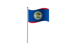 Waving Flag of Belize flag