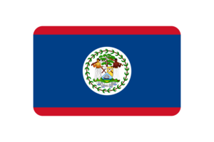 Belize Flag Triangle Rounded Shape flag