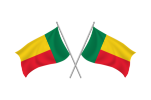 Benin Waving Friendship Flag flag