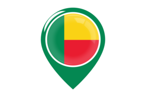 Benin Flag Map Pin Icon flag