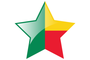 Benin Flag Star Icon flag