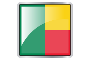 Benin Flag Square icon flag
