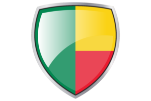 Benin Flag Couche Heraldic Shield flag