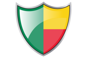 Shield with Flag of Benin flag