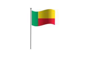 Waving Flag of Benin flag