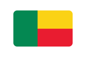 Benin Flag Triangle Rounded Shape flag