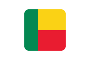 Benin Flag Square Rounded Shape flag