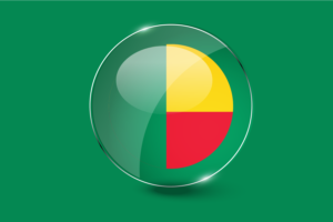 Benin Flag Glossy Round Button flag