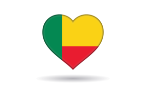 Love of Benin Heart Shape flag