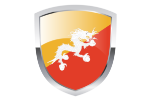 National Flag of Bhutan Clipart flag