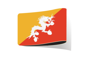 Bhutan Flag Illustration Clipart flag