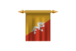 Bhutan Royal Emblem flag