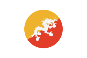 Bhutan Flag Circle Vector Free flag