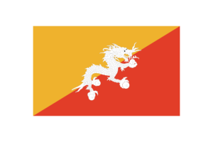Bhutan Flag Triangle Vector Illustration flag
