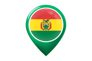Bolivian Flag Map Pin Icon flag