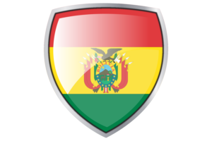 Bolivian Flag Couche Heraldic Shield flag