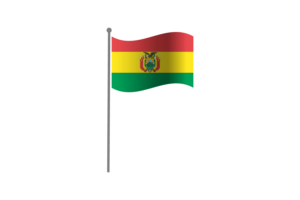 Waving Flag of Bolivian flag