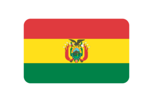 Bolivian Flag Triangle Rounded Shape flag