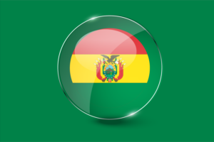 Bolivian Flag Glossy Round Button flag