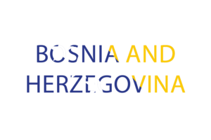 Bosnia and Herzegovina Text Art flag