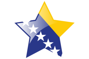 Bosnia and Herzegovina Flag Star Icon flag