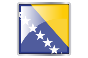 Bosnia and Herzegovina Flag Square icon flag