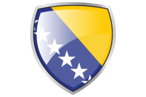 Bosnia and Herzegovina Flag Couche Heraldic Shield flag