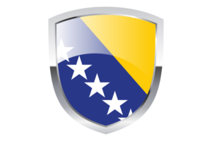 National Flag of Bosnia and Herzegovina Clipart flag