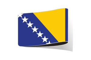 Bosnia and Herzegovina Flag Illustration Clipart flag