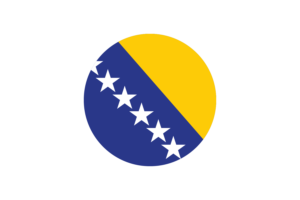 Bosnia and Herzegovina Flag Circle Vector Free flag