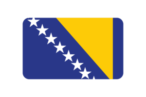 Bosnia and Herzegovina Flag Triangle Rounded Shape flag