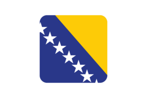 Bosnia and Herzegovina Flag Square Rounded Shape flag
