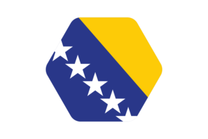 Bosnia and Herzegovina Flag Vector Illustration flag