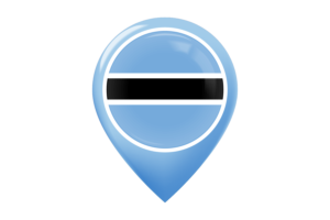 Botswana Flag Map Pin Icon flag