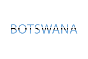 Botswana Text Art flag