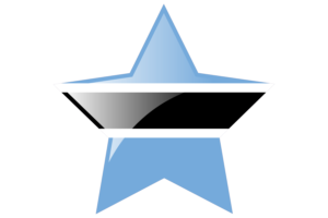 Botswana Flag Star Icon flag