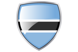 Botswana Flag Couche Heraldic Shield flag