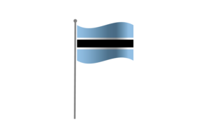 Waving Flag of Botswana flag