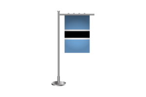 3d Botswana Standing Flag flag