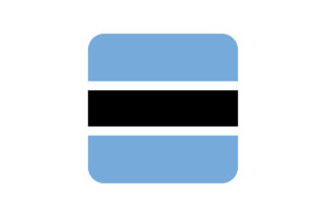 Botswana Flag Square Rounded Shape flag
