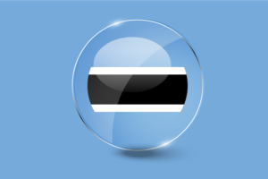 Botswana Flag Glossy Round Button flag