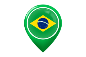 Brazil Flag Map Pin Icon flag