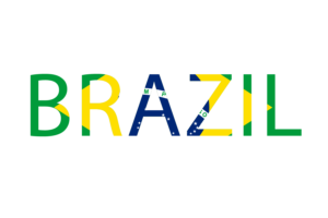 Brazil Text Art flag