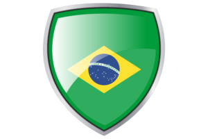 Brazil Flag Couche Heraldic Shield flag