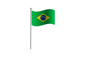 Waving Flag of Brazil flag