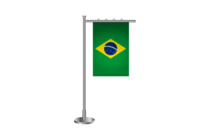 3d Brazil Standing Flag flag