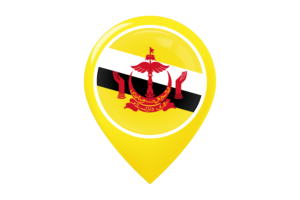 Brunei Flag Map Pin Icon flag