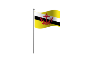 Waving Flag of Brunei flag