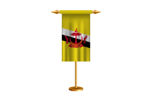 Brunei Ceremonial Flag Vector Free flag