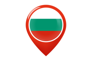Bulgaria Flag Map Pin Icon flag